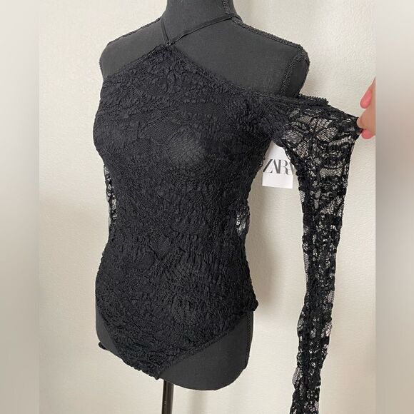 NWT Zara Lace Bodysuit and Leggings Set - Picture 7 of 16